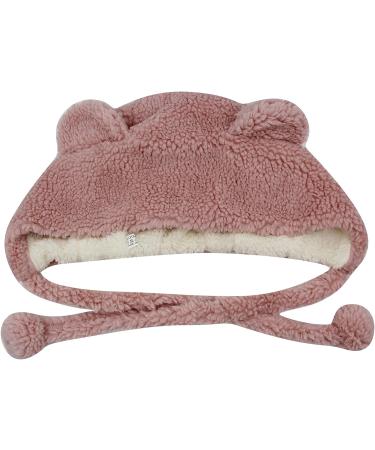 ANKOMINA Winter Cute Bear Ear Warm Hat - Pink Plush Earflap Beanie for Women, Kids, and Girls | Windproof Skull Cap - Buy Online on GoSupps.com