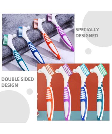 Ounona 8-Piece Double-Sided Toothbrush Set | Ergonomic Prosthesis Cleaning Brushes for false teeth | Portable Dental Care - Buy Online on GoSupps.com