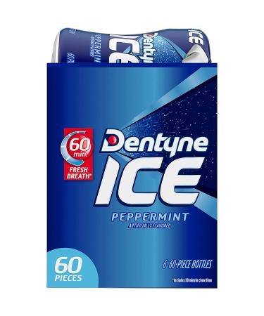 Dentyne Ice Peppermint Sugar Free Gum - 6 Bottles, 360 Pieces - Buy Online on GoSupps.com