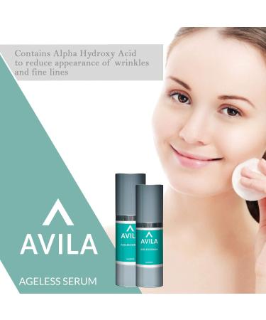 Avila Skincare Ageless Serum- Best Selling Serum Formula To Boost Collagen and Elastin Deeply Hydrate Skin and Diminish Fine Lines and Wrinkles - Improved Formula - Buy Online on GoSupps.com