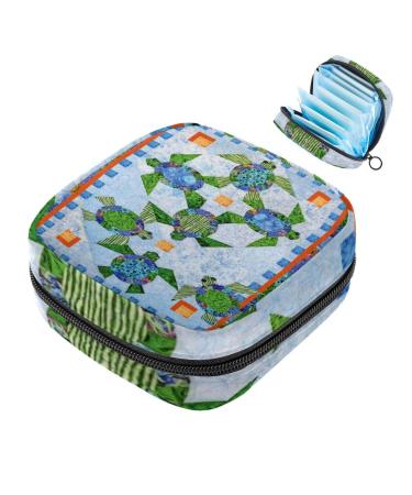 Art Sea Turtle sanitary-napketten storage bag portable period pocket for women teenagers girls menstrual cup pocket breastfeeding insert holder