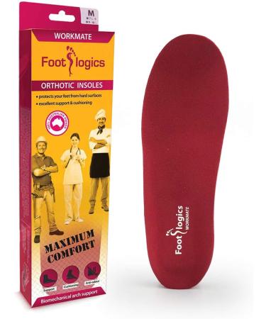 Footlogics Full-Length Workmate Orthotic Insoles - Mild Arch Support for Foot Pain Relief - L (Men's 10-11.5, Women's 11.5-13) - Buy Online on GoSupps.com