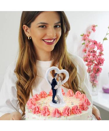 Teksome Couple Cake Toppers Resin Wedding Toppers for Cake Wedding Cake Decorations Wedding Cake Toppers Bride And Groom Figures - Buy Online on GoSupps.com