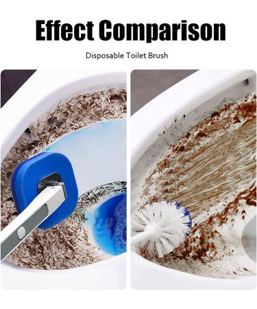 Disposable Toilet Brush with 40 Refills | Effective Toilet Bowl Cleaner Wand Set with Storage Caddy | Effortless Cleaning & Hygiene - Buy Online on GoSupps.com
