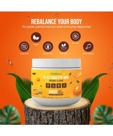 Electrolyte Powder - Refreshing Workout Recovery Electrolytes Sugar Free Gluten Free & Vegan Pure Keto & Paleo Hydration Beverage Immune Boosting Vitamins (198 Grams Orange) Orange 6.98 Ounce (Pack of 1) - Buy Online on GoSupps.com
