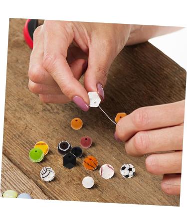 COHEALI Silicone Bead Kit - 880 Pcs Bulk Beads for DIY Keychains, Necklaces, and Teether - Baseball and Softball Design - Round Circle Shape - 1.5CM Size - 5pcs - Buy Online on GoSupps.com