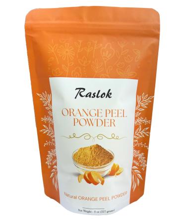 Pure Orange Peel Powder | Natural Orange Peel (Citrus Aurantium) Powder to be Used in Face Packs (8 Oz) 8 Ounce (Pack of 1)