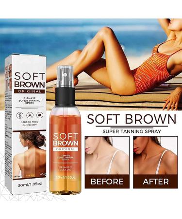 VYOFLA Tanning Oil Spray - 2022 New Natural Sunless Tan, Moisturizing & Rapid Tanning Intensifier - Body & Face - 2*PCS - Buy Online on GoSupps.com