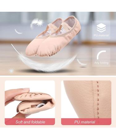 SATINIOR 3 Pairs Girls Ballet Shoes - 3 Colors Ballet Slippers for Toddlers Practice & Yoga Dance - Size 11 Little Kid (Black, Pink, Beige) - Buy Online on GoSupps.com