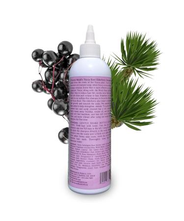 Yucca Root & Elderberry Shampoo - Gentle Sulfate-Free Scalp Treatment for Hair Growth | Reduce Hair Fall - 12 oz - Buy Online on GoSupps.com