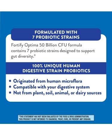 Nature's Way Fortify Optima Probiotic 50+ | 50 Billion CFU | 30 Vegetarian Capsules - Buy Online on GoSupps.com