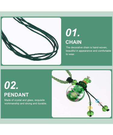Abaodam 2pcs essential oil bottle necklace diffusers for essential oils essential oil diffuser jewelry Miss Greenx2pcs 30x2cmx2pcs - Buy Online on GoSupps.com