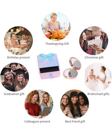 HYOUCHANG 2Pcs Sister Gifts- Compact Makeup Mirror in Rose Gold | Bridesmaid Gift - Birthday, Valentines Day, Graduation, Thanksgiving or Christmas Gifts for Best Sister Friend - Buy Online on GoSupps.com