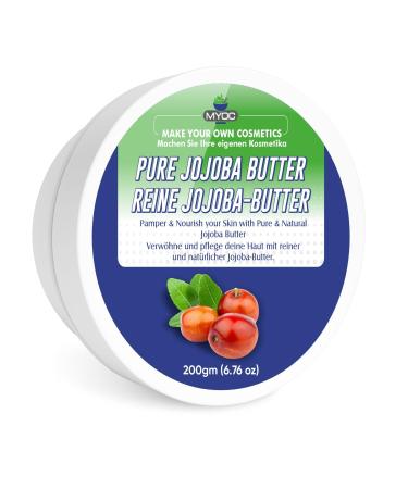 Jojoba Butter Natural Cosmetic Grade | Ideal for DIY Creams Balms Lotions Soaps & Cosmetic Formulations | 200 g (7.05 oz)