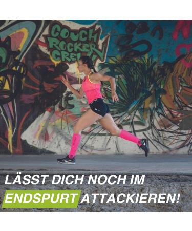 High-Performance Neon Pink Compression Stockings for Running | Runattack 18-21mmHg | Size 39-42 (Calf Scope 30-41cm) - Buy Online on GoSupps.com