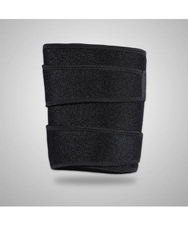 Thigh Brace Support - Adjustable Neoprene Compression Sleeve for Hamstring & Quad Pain Relief | Injury Recovery for Men & Women - Buy Online on GoSupps.com