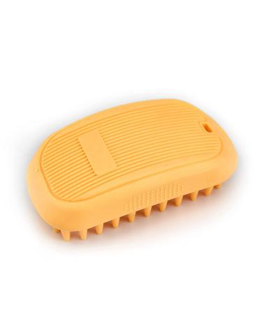 Silicone Dog Grooming Brush | Pet Shampoo Bath Brush | Anti-Skid & Soothing Massage | Rubber Comb | Bath Dog Brush - Buy Online on GoSupps.com
