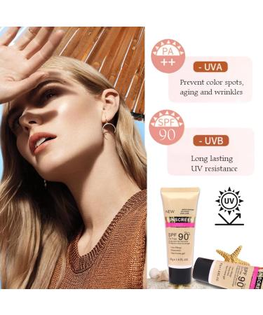 Suncream Factor 90 - Sun Cream SPF 90 - Waterproof Face Sunscreen - Face Sunscreen Against UVA & UVB - Factor 90 Face Cream - Sunscreen Spf 90 Face - Face Sun Cream Spf 90 45g - Buy Online on GoSupps.com