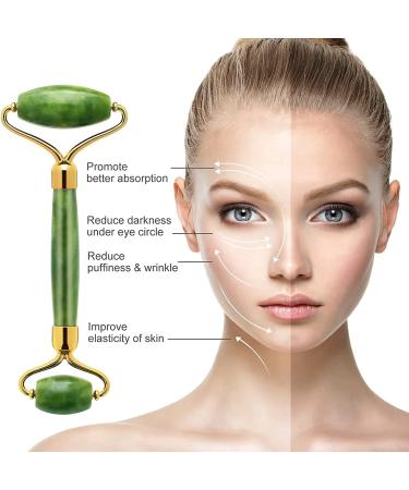 Jade Roller & Gua Sha Set - Premium Facial Massage Tools for Glowing Skin | International Shipping - Buy Online on GoSupps.com