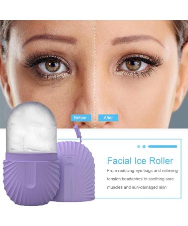 Buy Ice Roller for Skincare | Silicone Mold for Puffiness Reduction & Face Lifting | Oval Shape Facial Massage Roller - Blue - Buy Online on GoSupps.com
