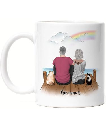 Personalized Kiddle Design Couple Cat Cup - Perfect Gift for Cat Lovers & Cat Owners - Buy Online on GoSupps.com