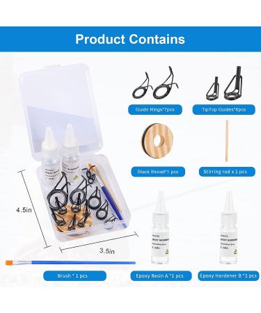 Hifisher Fishing Rod Tip Repair Kit - Stainless Steel Ceramic Guides Replacement Set - Buy Online on GoSupps.com