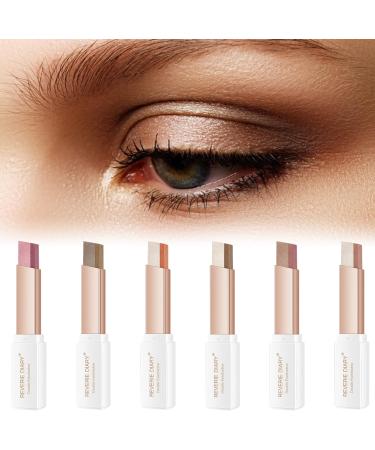 Creamy Eyeshadow Two-tone Eyeshadow Stick Glitter Eye Shadow Pencil Gradient Eyeshadow Pen Quick Eye Makeup Waterproof - Buy Online on GoSupps.com