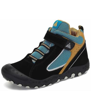 Mishansha hiking shoes boys trekking shoes girls non-slip outdoor children hiking boots 24-38 32 EU black A