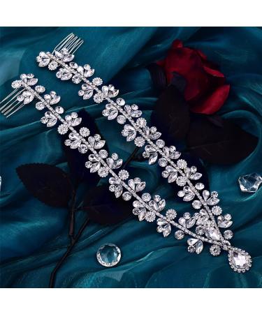 Crystal Wedding Bridal Headband Rhinestone Hair Comb Headdress - Buy Online on GoSupps.com