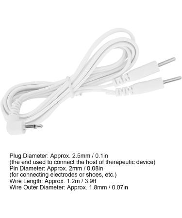 10pcs / Bag DC 2.5mm 1.2m 2 in 1 Pin Type Electrode Wires Cable Compatible Wires for TENS Unit Physiotherapy Machine - Buy Online on GoSupps.com