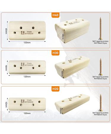 Two Stones Campus Rungs Set for Bouldering Training - Wood Climbing Holds - Buy Online on GoSupps.com