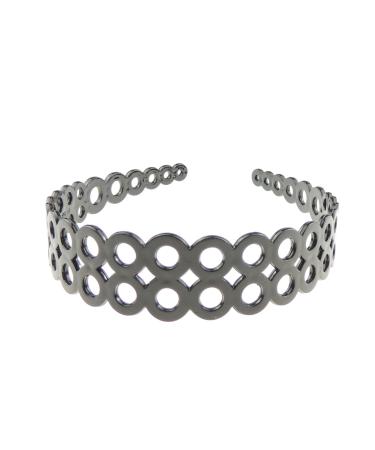 GIRLS SMALL HEAD LADIES School Uniform Birthday Party Hair Accessories Plain Plastic Wide Circles Stencil Short Long Hair Headband Alice Band Hairbandd (Black)