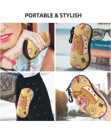 OPSREY Delicious Sweet Ramen printed Glasses Case Portable Zip Storage Case Neutral Sunglasses Soft Case Delicious Sweet Ramen One Size - Buy Online on GoSupps.com