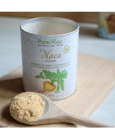 Organic Maca Powder Mix - Yellow Black Red & Purple | 100% Pure Raw Vegan Superfood for Smoothies | Pureeraw 150g - Buy Online on GoSupps.com