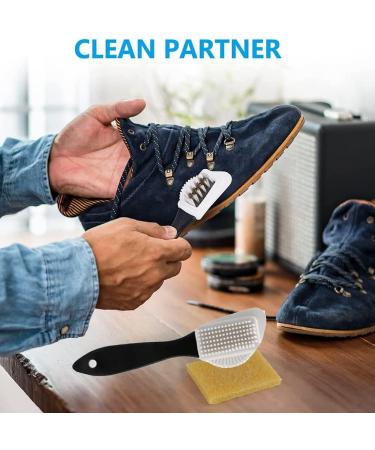 2 Pack Quality 4-Sided Suede Brush and Eraser for Shoes Multifunctional Nubuck Brush Brass and Nylon Bristle Brush Suede Leather Nubuck Shoe Boot Cleaning Brush - Buy Online on GoSupps.com