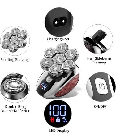 Homsor 7D Waterproof Head Shaver for Bald Men | Electric Shaver with Trimmer | Men's Grooming Kit - Buy Online on GoSupps.com