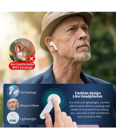 Earbyear Rechargeable Hearing Aid for Seniors & Adults | Noise Cancelling Amplifier with Charging Case - White - Buy Online on GoSupps.com