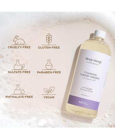 Deep Steep Foaming Hand Wash Lavender Chamomile Refill 33oz Gentle Cleanser with Aloe Argan Oil Shea Butter & Hyaluronic Acid Vegan Clean Beauty Soft & Hydrated Hands Lavender 33 Fl Oz (Pack of 1) - Buy Online on GoSupps.com