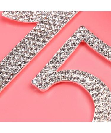 ABOOFAN 15 Cake Topper 15th Birthday or Anniversary Party Number 15 Crystal Rhinestones 15th Cake Decoration for Happy 15th Birthday Cake Topper Supplies (Silver) - Buy Online on GoSupps.com