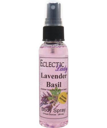 Lavender Basil Body Spray (Double Strength) 2 ounces Body Mist for Women with Clean Light & Gentle Fragrance Long Lasting Perfume with Comforting Scent for Men & Women Cologne with Soft Subtle 2 Fluid Ounces (Double Strength)