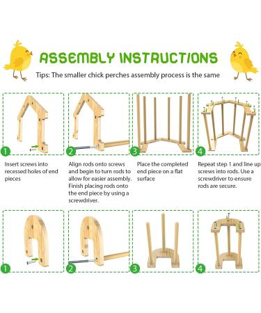 Ensayeer Bamboo Chicken Perch with Mirror | Strong Roosting Bar for Coop | Training Perch for Large Birds | Easy to Assemble and Clean | Fun Toys for Chicken - Buy Online on GoSupps.com