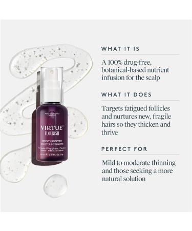 Virtue Flourish Hair Thinning Density Booster Spray - sulfate-free Hair Growth Treatment | 2 Fl Oz | Thickens Hair & Color Safe - Buy Online on GoSupps.com