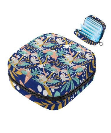 Kawaii ladies' binding-storage bag for sleeping and playing sloth large menstrual cup pocket with zipper periodic inserts bags panty liners tampons for girls and women