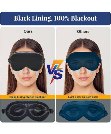 Shop BeeVines 3D Sleep Mask - 22 Momme Mulberry Silk Eye Masks 2 Pack Weighted Blindfolds for Men & Women - Ultimate Light Blocking for Relaxation - Buy Online on GoSupps.com