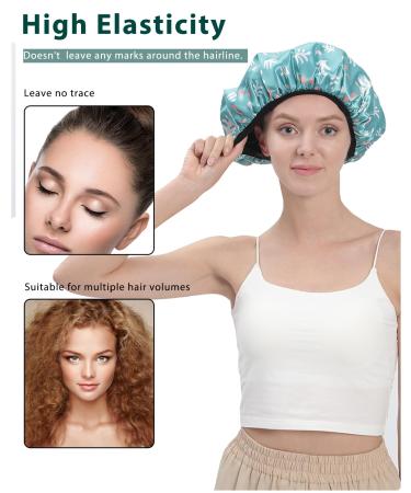 Buy E Enasue Reusable 3-Layer Waterproof Shower Hood - Extra-Sized & Adjustable for Long Hair | Ideal for Makeup | Green - Buy Online on GoSupps.com