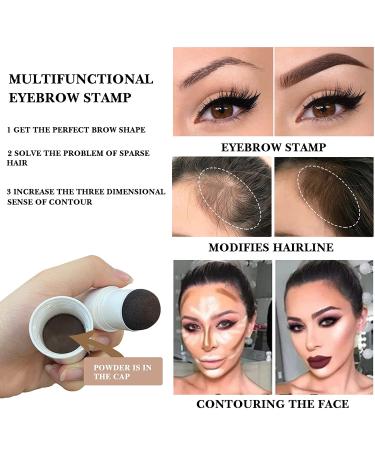 Waterproof Eyebrow Stamp Stencil Kit - Brow Shaping and Stamping 6-Piece Set in Medium Brown - Buy Online on GoSupps.com