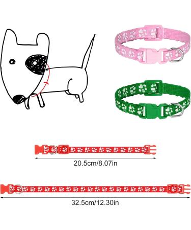 Heyu-Lotus 12-Pack Puppy Collars Paw Print Puppy Whelping Collars Quick Release Buckle Adjustable Leash Pet Safety Collars for Puppies and Cats (M) - Buy Online on GoSupps.com