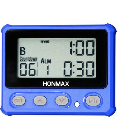 HONMAX Waterproof Interval Timer and Stopwatch with Backlight and Clock - Blue - Buy Online on GoSupps.com