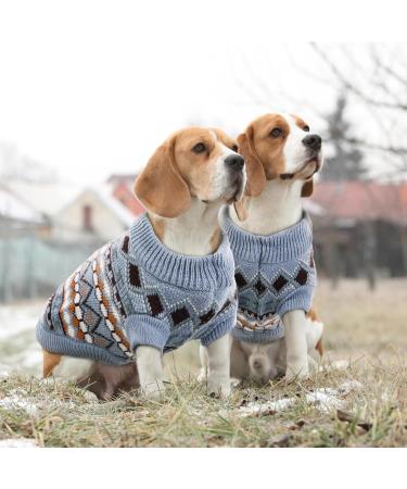 Buy Hjumarayan Boho Dog Sweater - Stylish Thick Christmas Sweater for Small Dogs French Bulldogs & Chihuahuas (Blue S) - Buy Online on GoSupps.com