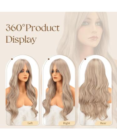Shop Fine Ashblonde Long Curly Wigs with Ponytail - 65 cm Synthetic Party & Cosplay Hair for Women - Buy Online on GoSupps.com